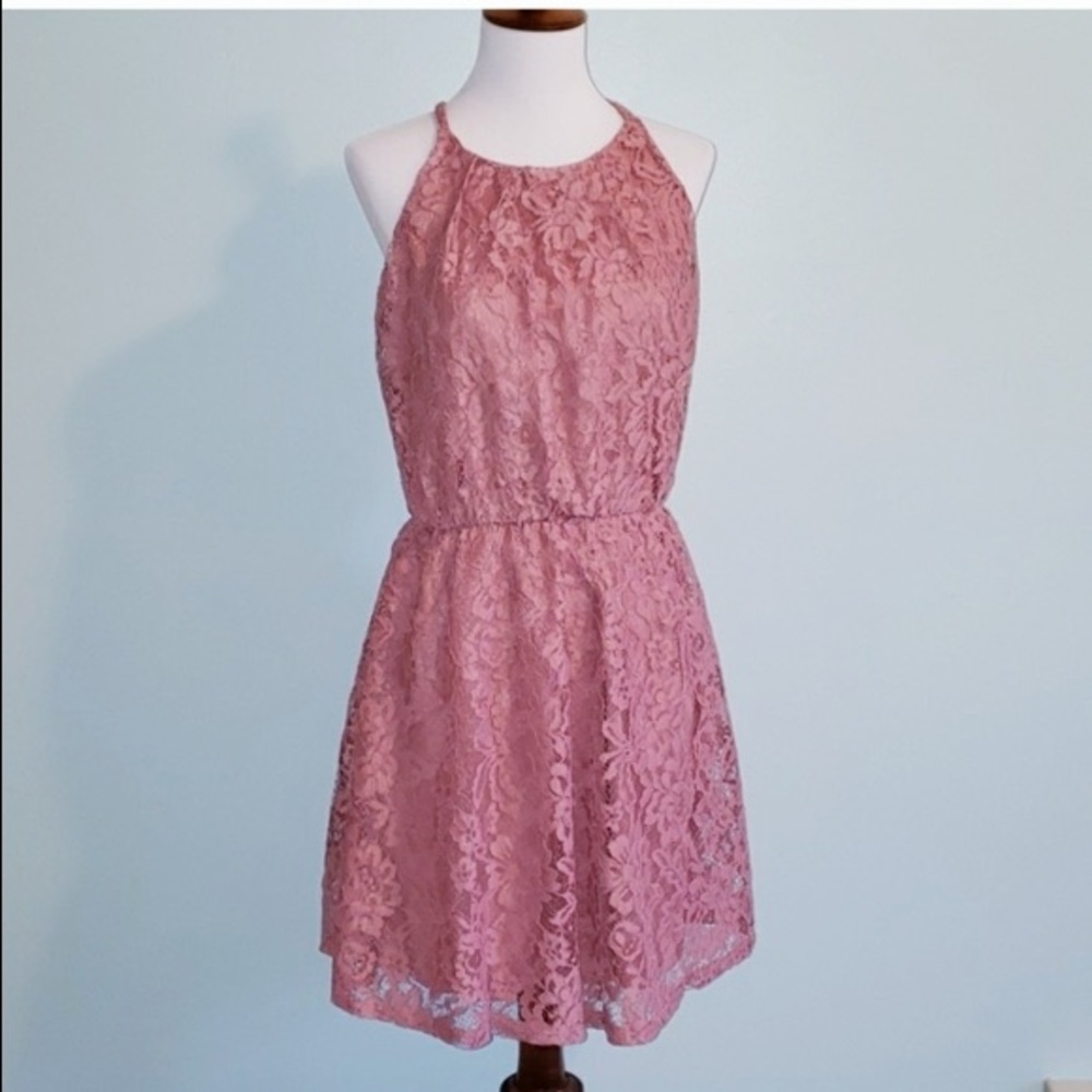 BOGO FREE Pink Lace Cocktail Dress A Line Dress